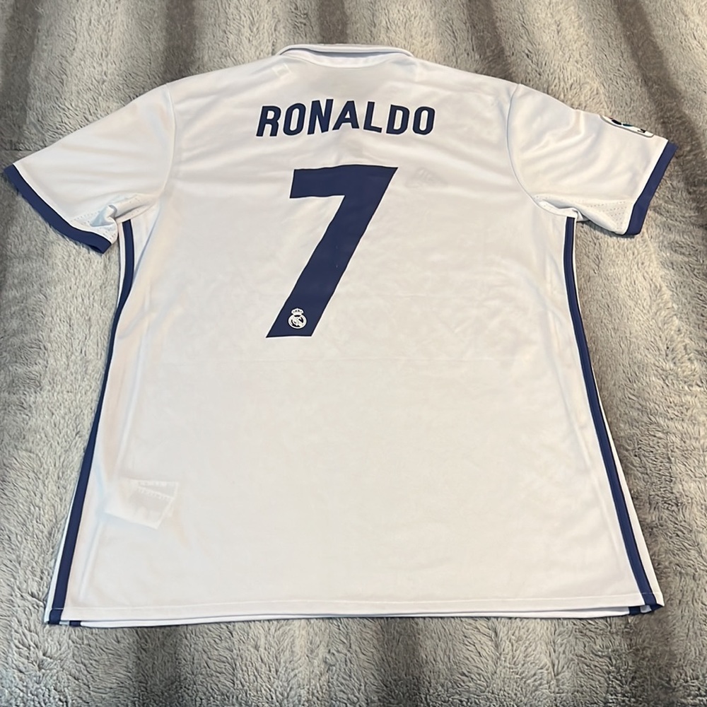 Real Madrid #7 Cristiano Ronaldo 2016-17 Adidas Home La Liga Jersey